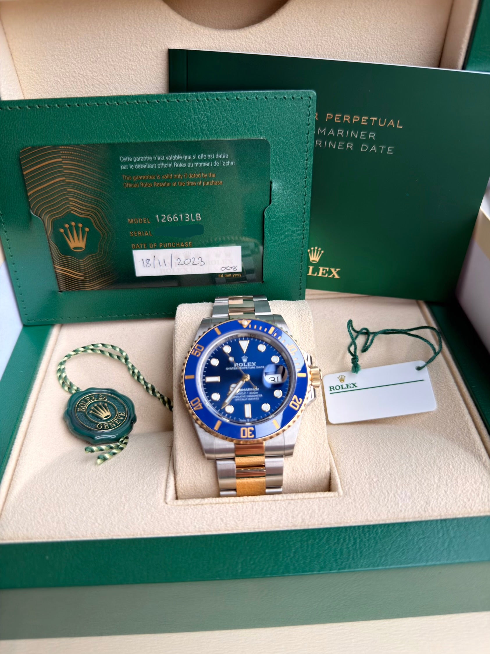 ROLEX SUBMARINER DATE - 126613LB